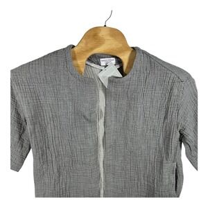 NWT Hamachi Schlemmer Lagenlook Cotton Gauzy Soft Open Blazer Womens L/XL Gray